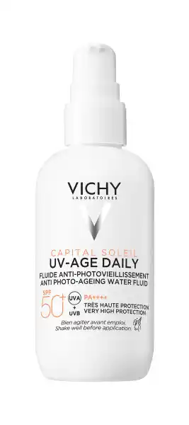 De Online Drogist Vichy Capital Soleil Daily SPF50+ Anti-Fotoveroudering Fluide 80ML aanbieding