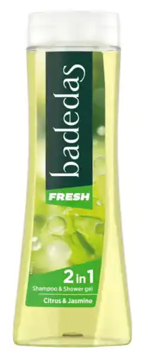 De Online Drogist Badedas Shampoo & Showergel Fresh 2-in-1 Citrus & Jasmine 600ML aanbieding