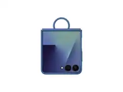 MediaMarkt Samsung Ring Silicone Telefoonhoesje Voor Samsung Galaxy Z Flip 7 Blauw aanbieding