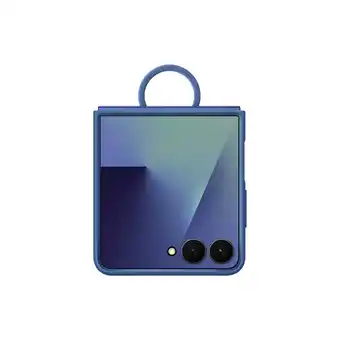 MediaMarkt Samsung Ring Silicone Telefoonhoesje Voor Samsung Galaxy Z Flip 7 Blauw aanbieding