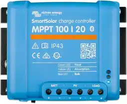 Amazon Victron Energy SmartSolar MPPT 100V 20 amp 12/24/48-Volt Zonne Laadregelaar (Bluetooth) aanbieding