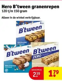 Kruidvat Hero B'tween granenrepen aanbieding