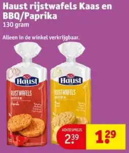 Kruidvat Haust rijstwafels Kaas en BBQ/Paprika aanbieding