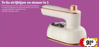 Kruidvat To Go strijkijzer en stomer in 1 aanbieding