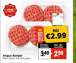 Vomar Voordeelmarkt Angus Burger aanbieding