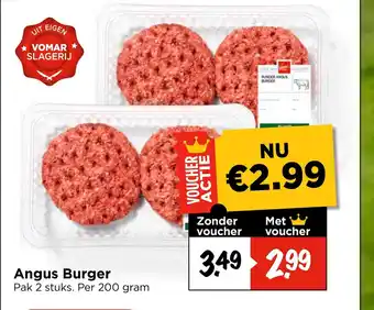 Vomar Voordeelmarkt Angus Burger aanbieding