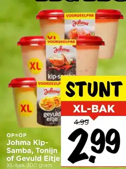 Vomar Voordeelmarkt Johma Kip Samba, Tonijn of Gevuld Eitje aanbieding
