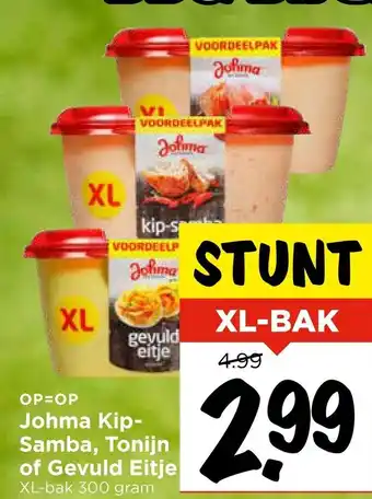 Vomar Voordeelmarkt Johma Kip Samba, Tonijn of Gevuld Eitje aanbieding