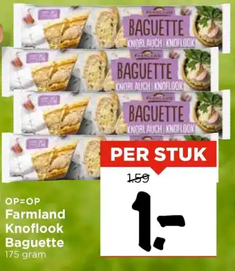 Vomar Voordeelmarkt Farmland Knoflook Baguette aanbieding