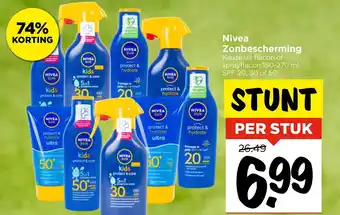 Vomar Voordeelmarkt Nivea Zonbescherming aanbieding