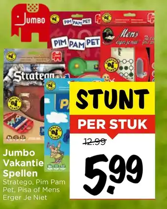Vomar Voordeelmarkt Jumbo Vakantie Spellen aanbieding