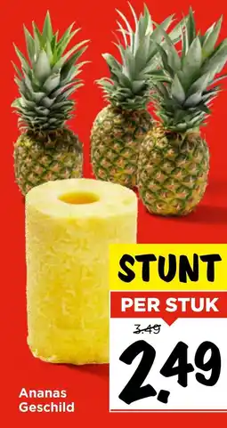 Vomar Voordeelmarkt Ananas Geschild aanbieding