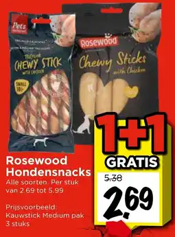 Vomar Voordeelmarkt Rosewood Hondensnacks aanbieding