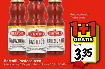 Vomar Voordeelmarkt Bertolli Pastasauzen aanbieding