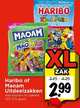 Vomar Voordeelmarkt Haribo of Maoam Uitdeelzakken aanbieding