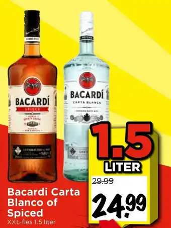 Vomar Voordeelmarkt Bacardi Carta Blanco of Spiced aanbieding