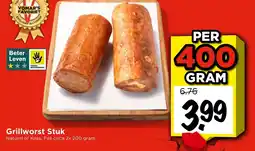 Vomar Voordeelmarkt Grillworst Stuk aanbieding