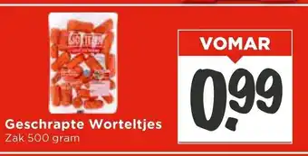 Vomar Voordeelmarkt Geschrapte Worteltjes aanbieding