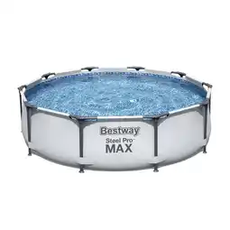 Intertoys Bestway Frame zwembad met pomp rond - 300 x 76 cm aanbieding