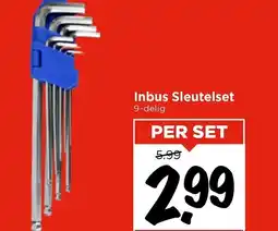 Vomar Voordeelmarkt Inbus Sleutelset aanbieding