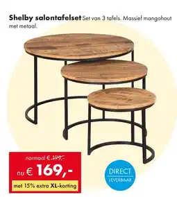Woonsquare Shelby salontafelset aanbieding