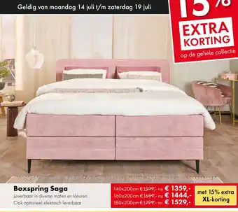 Woonsquare Boxspring Saga aanbieding