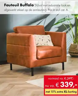Woonsquare Fauteuil Buffalo aanbieding