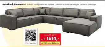 Woonsquare Hoekbank Phantom aanbieding