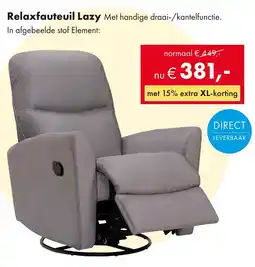 Woonsquare Relaxfauteuil Lazy aanbieding