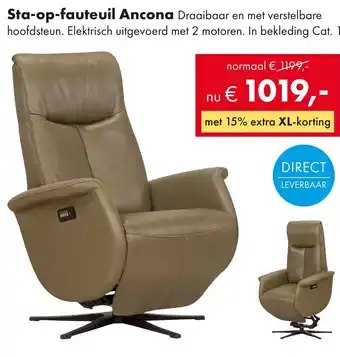 Woonsquare Sta-op-fauteuil Ancona aanbieding