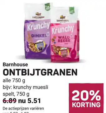 Ekoplaza Barnhouse Ontbijtgranen aanbieding