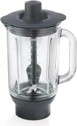 Amazon Kenwood KAH359GL Thermoresist glasblender Keukenmachine Accessoire, Polyester, Glas en Zwart, Grijs aanbieding