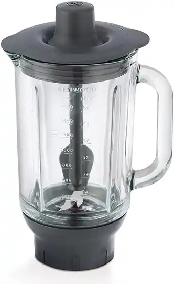 Amazon Kenwood KAH359GL Thermoresist glasblender Keukenmachine Accessoire, Polyester, Glas en Zwart, Grijs aanbieding
