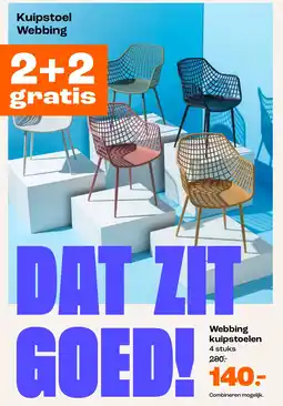 Kwantum Kuipstoel Webbing aanbieding
