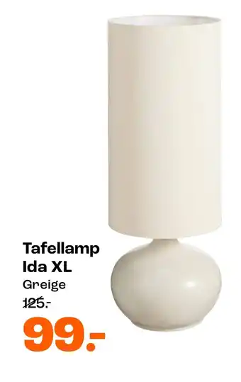 Kwantum Tafellamp Ida XL Greige aanbieding