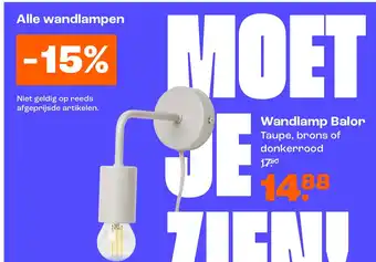 Kwantum Wandlamp Balor aanbieding