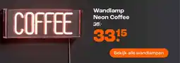 Kwantum Wandlamp Neon Coffee aanbieding
