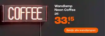 Kwantum Wandlamp Neon Coffee aanbieding