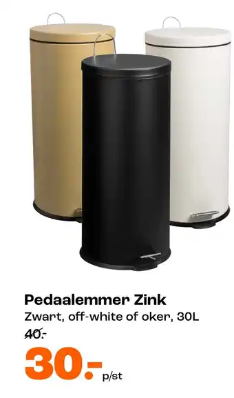 Kwantum Pedaalemmer Zink aanbieding