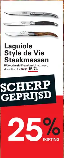Sligro Laguiole Style de Vie Steakmessen aanbieding