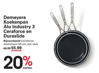 Sligro Demeyere Koekenpan Alu Industry 3 Ceraforce en Duraslide aanbieding