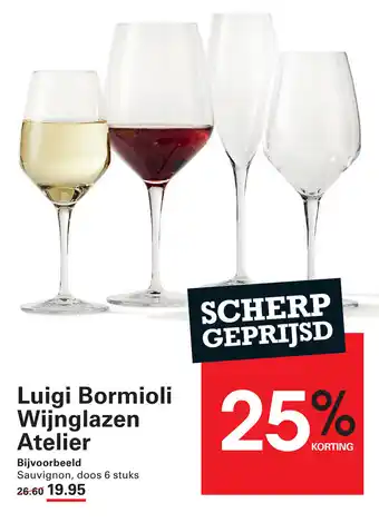 Sligro Luigi Bormioli Wijnglazen Atelier aanbieding