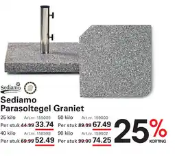 Sligro Sediamo Parasoltegel Graniet aanbieding