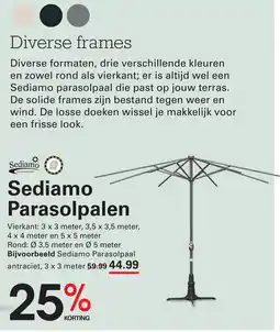 Sligro Sediamo Parasolpalen aanbieding
