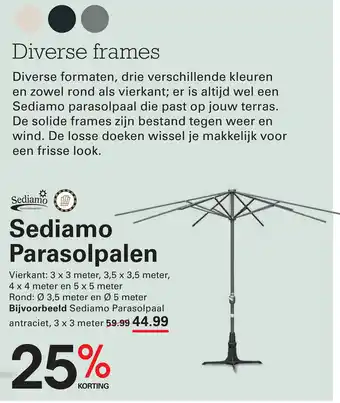 Sligro Sediamo Parasolpalen aanbieding