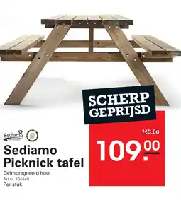 Sligro Sediamo Picknick tafel aanbieding