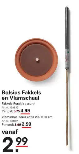 Sligro Bolsius Fakkels en Vlamschaal aanbieding