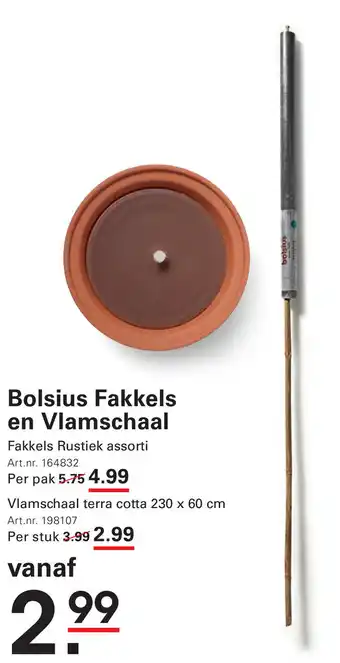 Sligro Bolsius Fakkels en Vlamschaal aanbieding