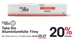 Sligro Take Dis Aluminiumfolie 11my aanbieding
