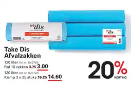 Sligro Take Dis Afvalzakken aanbieding